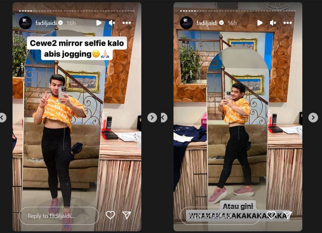 Fadil Jaidi cosplay bak cewek usai olahraga