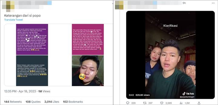 Popo Barbie Trending Usai Beredar Status WhatsApp Diduga Curhatannya Merasa Alami Pelecehan