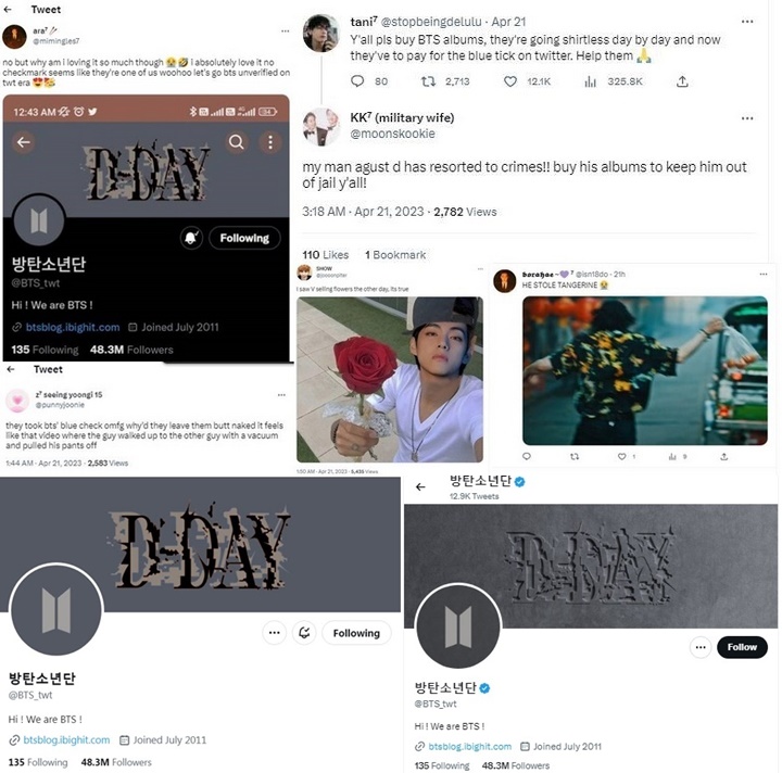 BTS Kehilangan Centang Biru