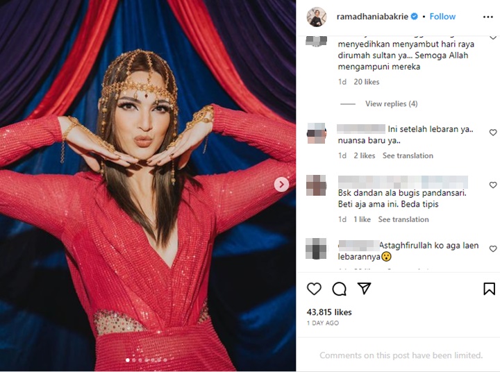Masih Suasana Lebaran, Nia Ramadhani Digunjing Gegara Tampil Buka-bukaan