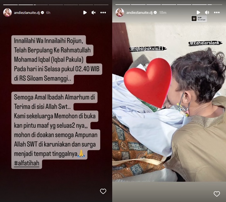 Aktor Iqbal Pakula Meninggal Dunia, Istri Nyesek Bagikan Potret Anak Ciumi Wajah Almarhum