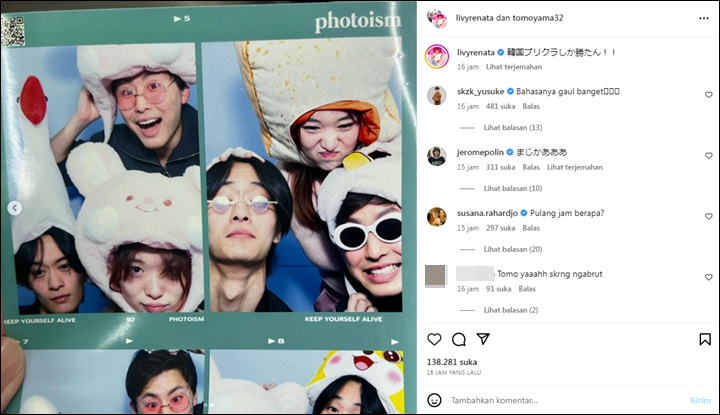 Livy Renata Main Bareng Cowok Jepang, Komen Sang Mama Tanya Kapan Pulang Curi Perhatian Livy Renata Main Bareng Cowok Jepang, Komen Sang Mama Tanya Kapan Pulang Curi Perhatian