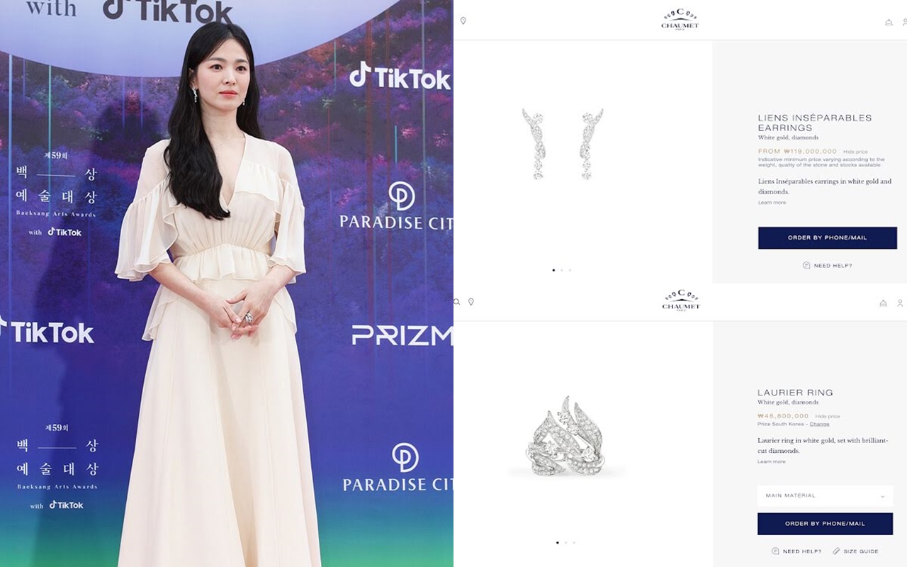 Bernilai Ratusan Miliar, Perhiasan Mewah IU-Song Hye Kyo di Baeksang Awards Curi Perhatian