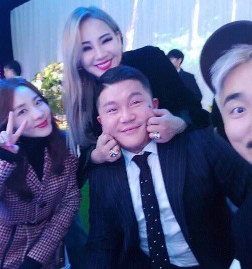 foto CL dan Jo Se Ho di pernikahan Taeyang BIGBANG