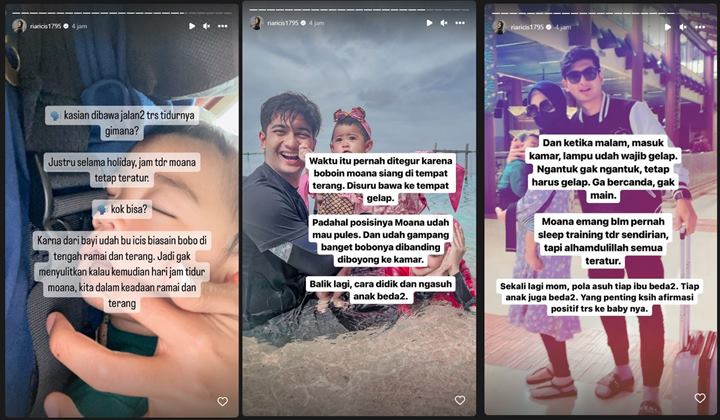 Pola Tidur Moana Dikasihani Usai Sering Diajak Jalan-jalan, Ria Ricis Merespons