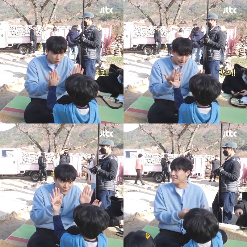 Lee Do Hyun bermain dengan anak-anak di lokasi syuting \