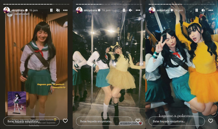 Enzy Storia Totalitas Cosplay Kagome, Febby Rastanty Tampil Menggemaskan Jadi Pikachu