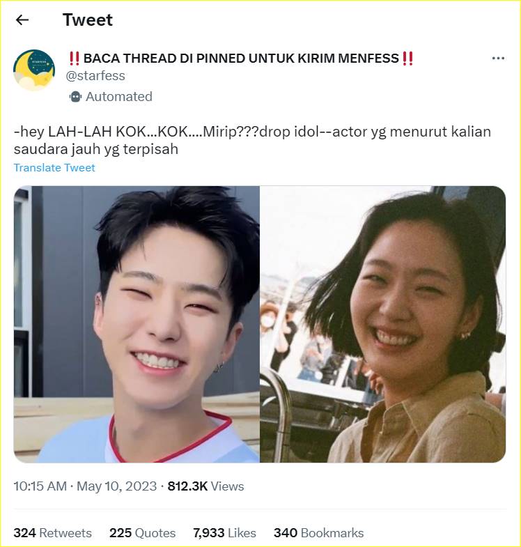 kemiripan Kim Go Eun dan Hoshi SEVENTEEN menuai sorotan