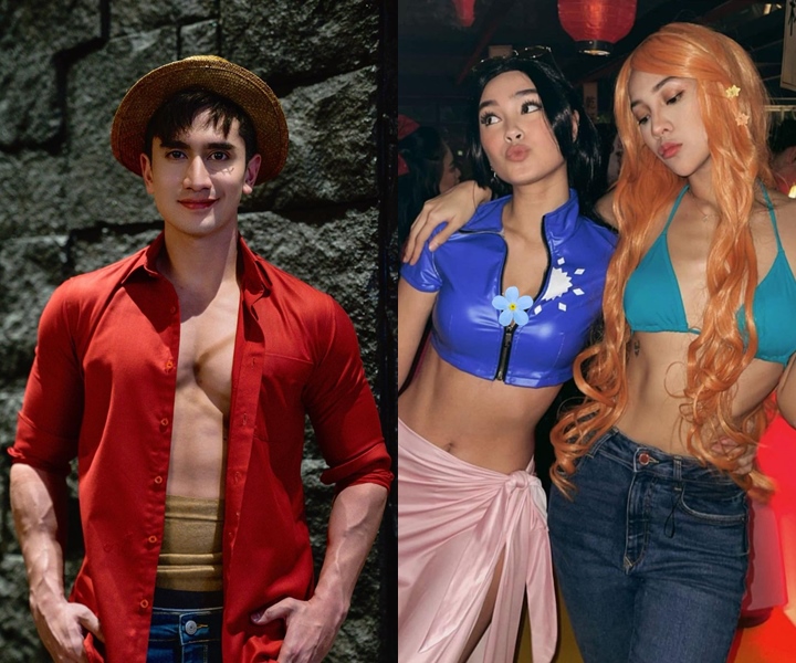 Verrell Bramasta, Anya Geraldine dan Caitlin Halderman Cosplay 'One Piece'