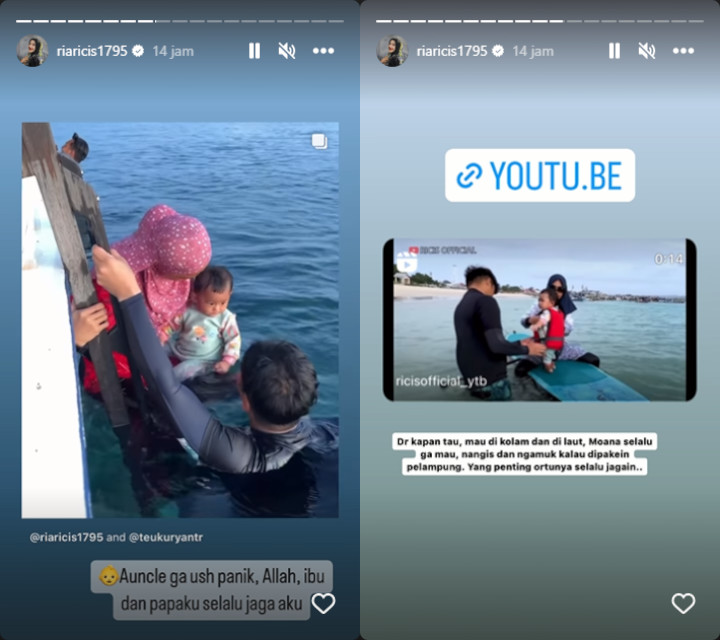 Ria Ricis Klarifikasi Usai Diprotes Bawa Moana ke Laut Tanpa Pelampung