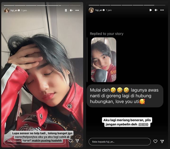 Fuji An Minta Tak Diteror Usai Lupa Sensor Nomor Telepon