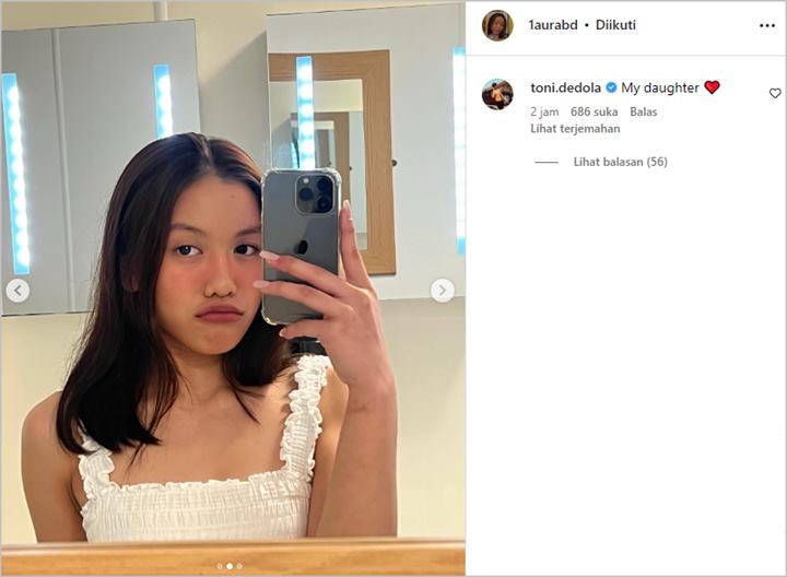 Lolly Anak Nikita Mirzani Pajang Mirror Selfie Cantik Usai Ganti Nama di IG, Antonio Dedola: Putriku