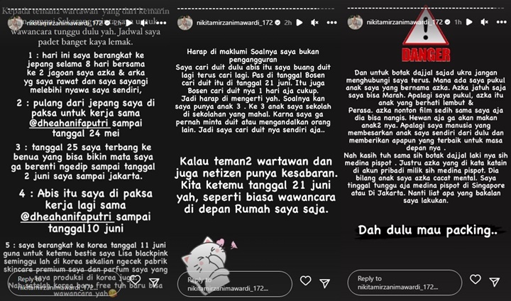 Nikita Mirzani Diteror Mantan Suami Usai Heboh Isu Tampar Azka Sang Putra