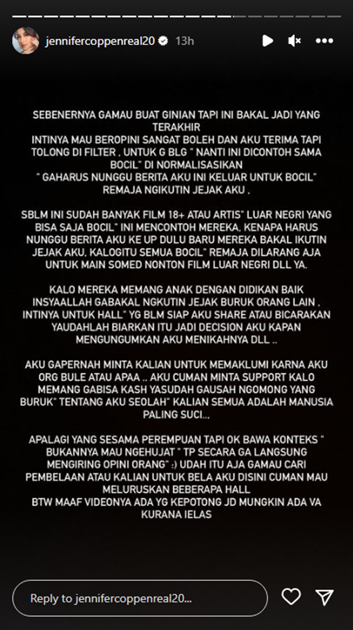 Jennifer Coppen Meradang Usai Kehamilannya Disebut Bawa Pengaruh Buruk