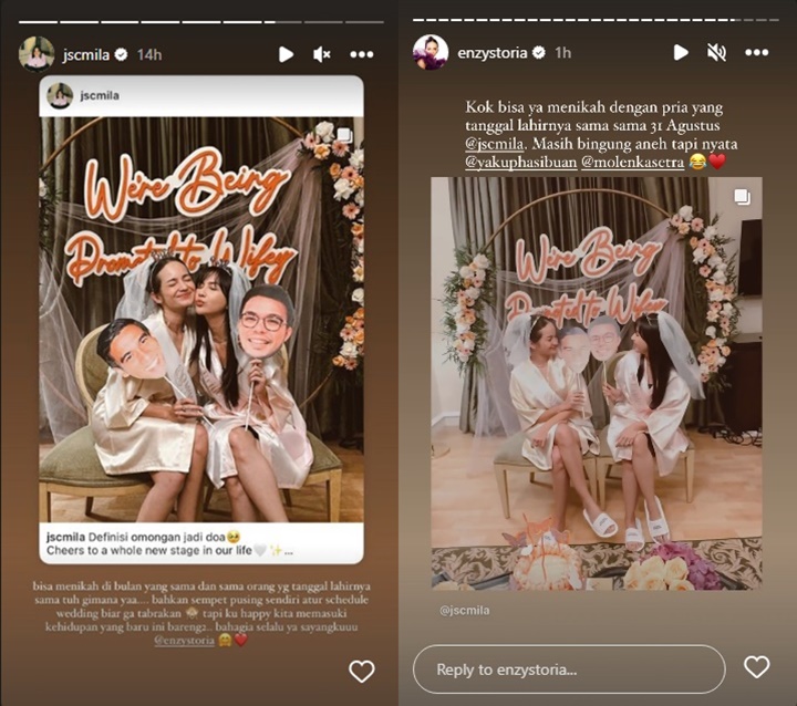 Nikah Berdekatan, Suami Enzy Storia dan Jessica Mila Punya Kesamaan Tak Terduga