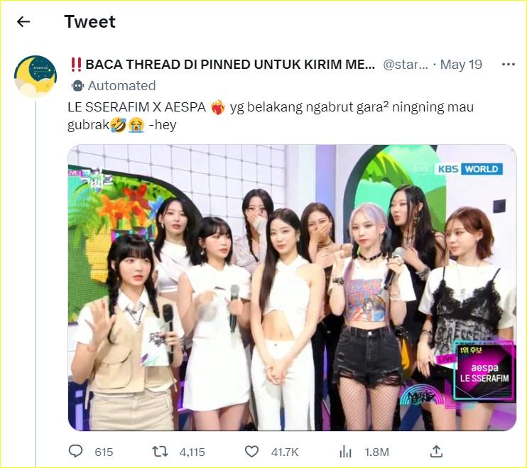Ningning aespa hampir jatuh di \