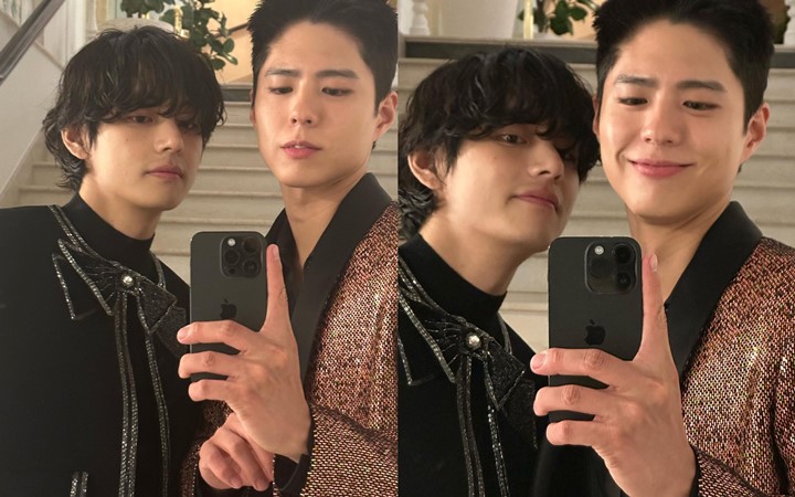 Circle Mahal, V BTS Tebar Foto Jejer Lisa BLACKPINK Hingga Selfie Uwu dengan Park Bo Gum