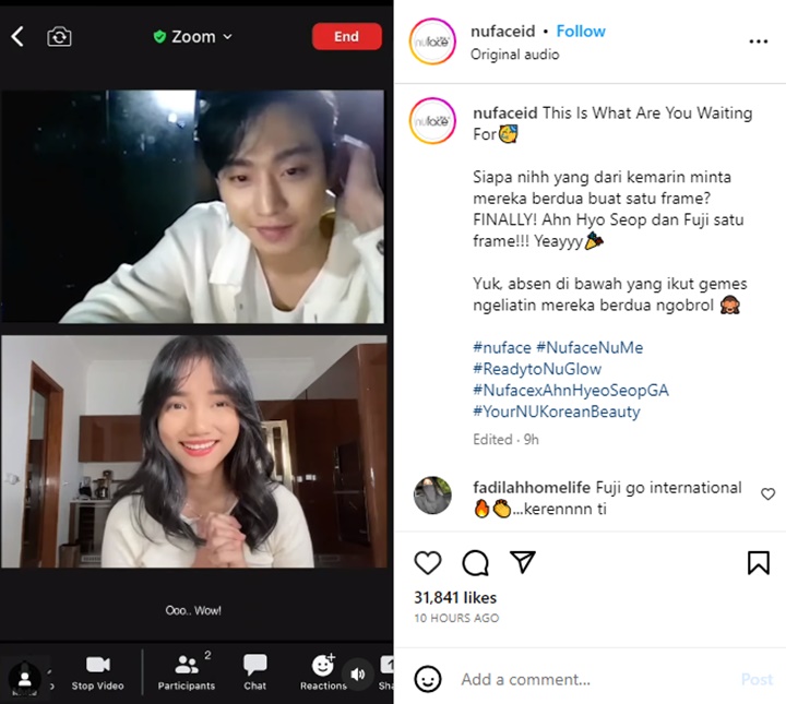 Fuji An Video Call-an dengan Ahn Hyo Seop, Cara Panggil Oppa Bikin Gemas