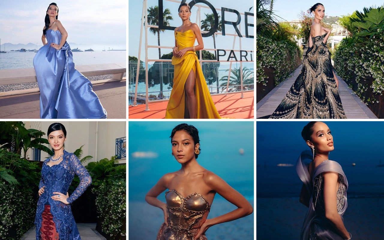 10 Adu Pesona Raline Shah Dan Cinta Laura-Putri Marino Pakai Gaun Mewah Di Festival Film Cannes