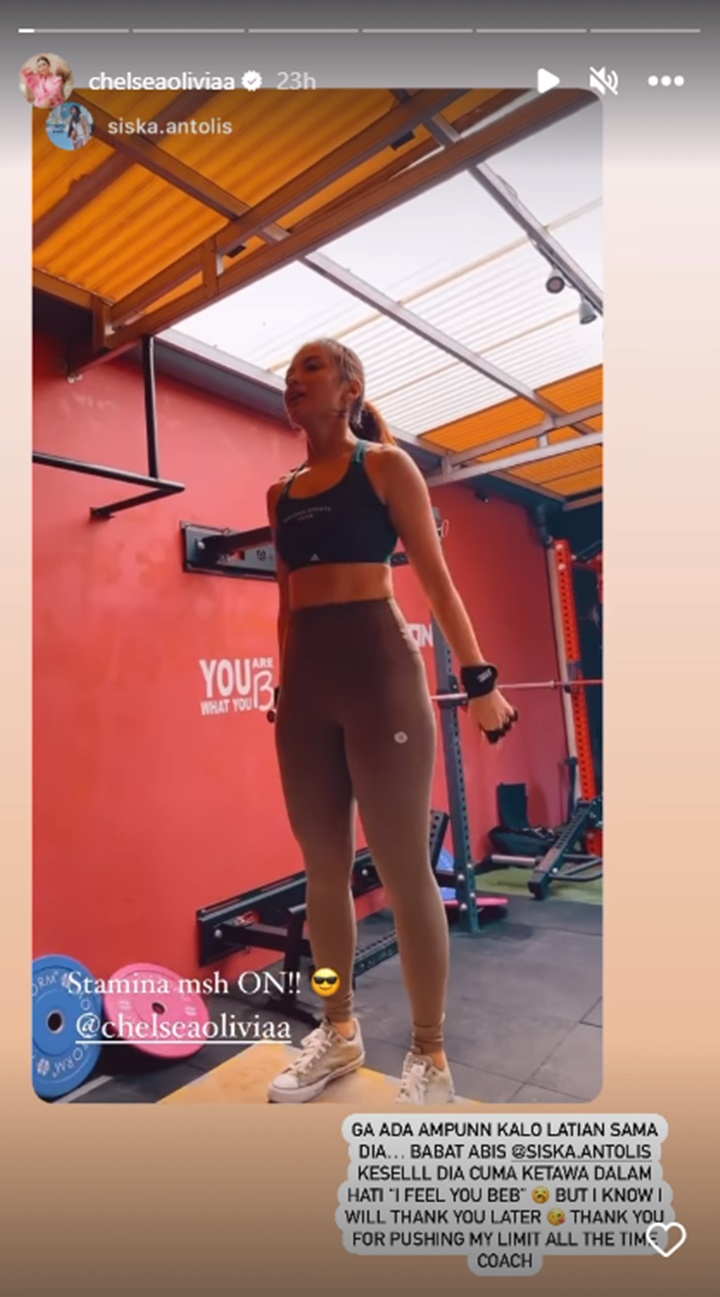 Body Goals Chelsea Olivia Bikin Insecure, Rangkaian Olahraga Berat Tak Main-main
