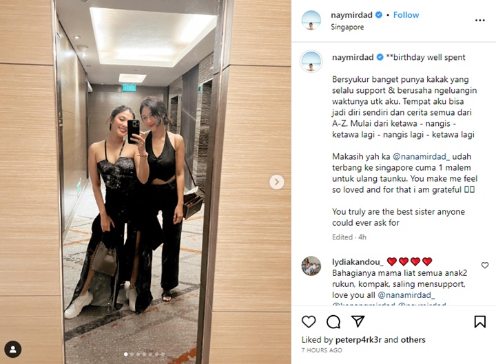 Sibling Goals, Naysila Mirdad Terharu Dapat Kejutan Ultah Spesial dari Sang Kakak