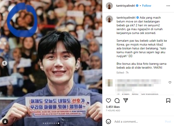 Nonton Fan Meeting Kim Seon Ho, Tantri Kotak Girang Bisa Foto Bareng