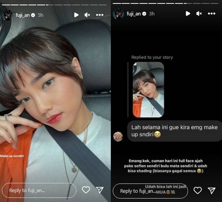 Hasil Makeup Fuji An Tanpa Bantuan MUA