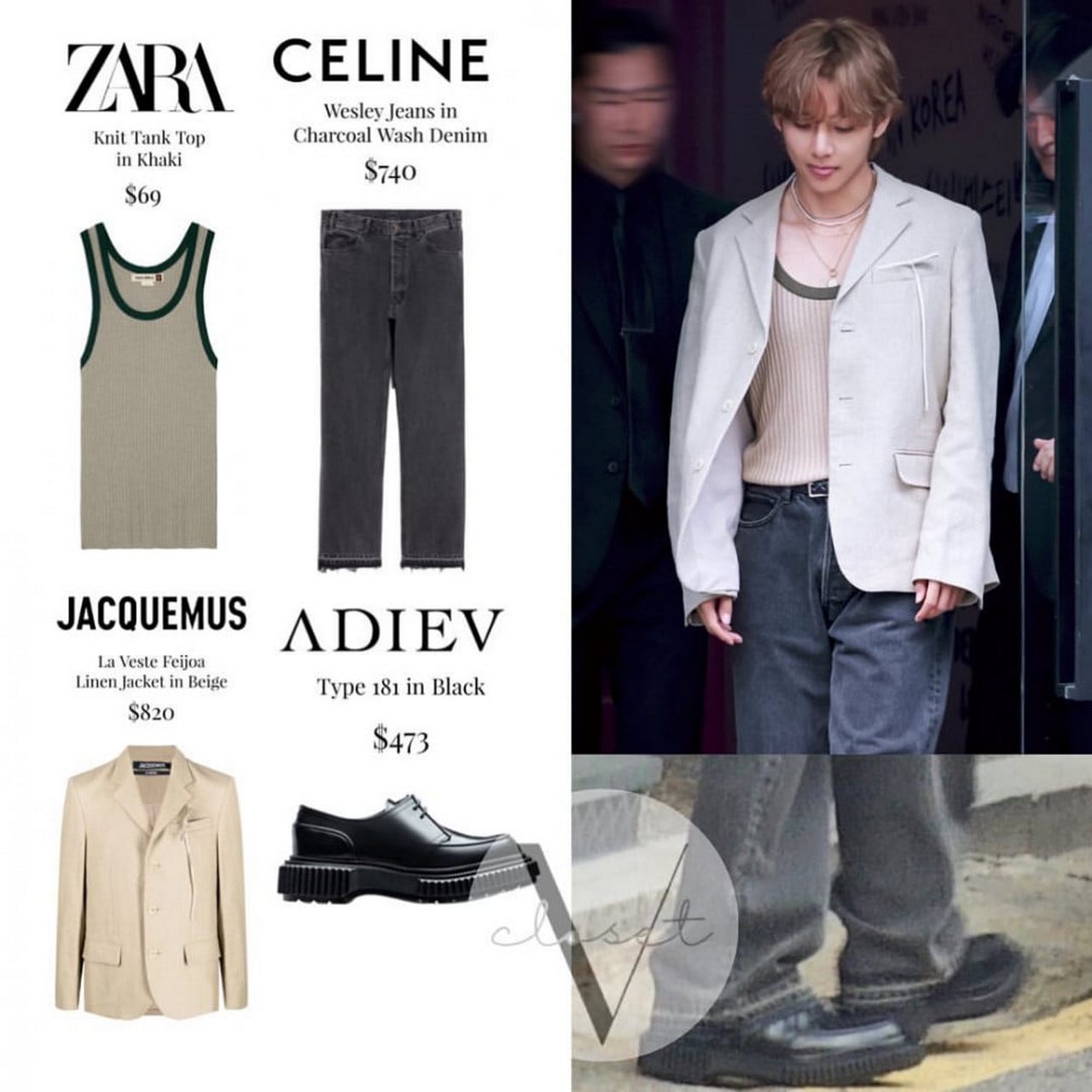Pakai Tank Top Zara 1 Jutaan, Gaya Kasual V BTS Sekalian Pamer Rambut Blonde Jadi Trending