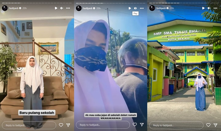 Fadil Jaidi Nyamar Jadi Gadis SMA Berjilbab, Reaksi Penjual Buah Bikin Syok