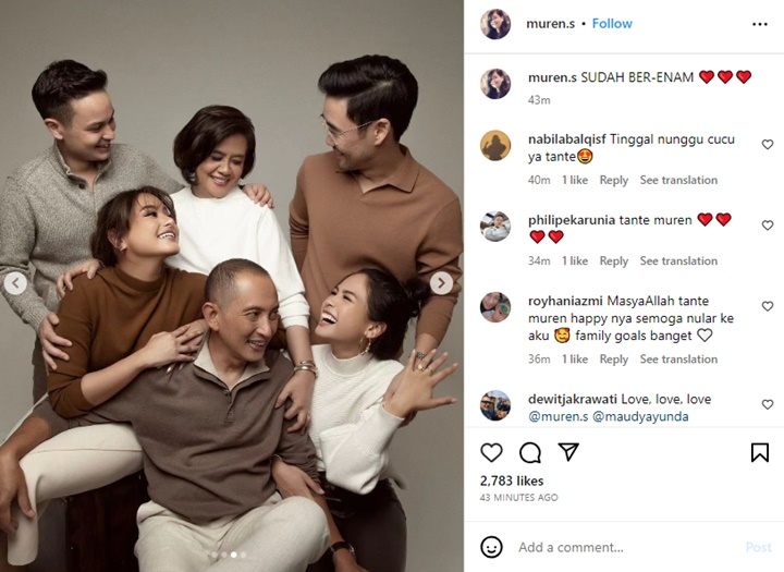 Maudy Ayunda Pamer Konsep Pemotretan Kedua Keluarga, Ucapan Sang Ibu Disorot