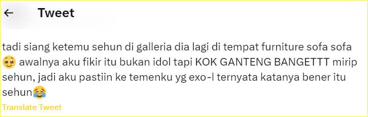 Sehun EXO ketemu non-fans asal Indonesia