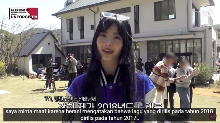Hong Eunchae LE SSERAFIM Minta Maaf ke BTS