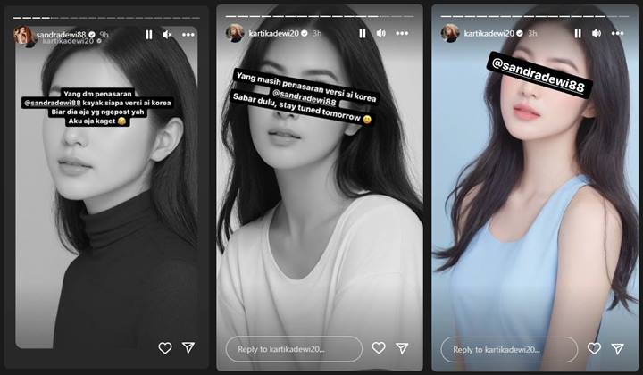 Sering Dimiripin Song Hye Kyo, Sandra Dewi Versi AI Artis Korea Bikin Sang Adik Kaget