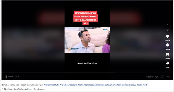 Takut Disorakin, Rafathar Nangis Mendadak Urungkan Niat Jadi Player Escort Tim Argentina