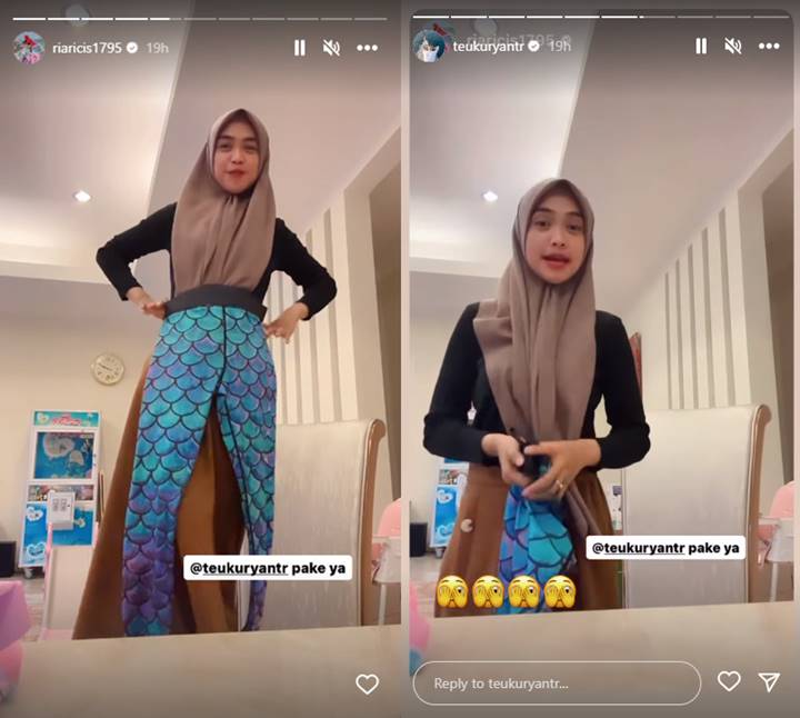 Ria Ricis Belikan Legging Mermaid Ngejreng, Reaksi Teuku Ryan Bikin Ngakak Ria Ricis Belikan Legging Mermaid Ngejreng, Reaksi Teuku Ryan Bikin Ngakak