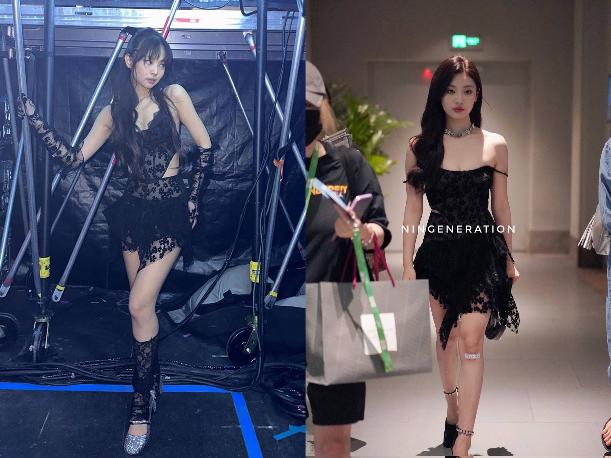 Jennie BLACKPINK dan Ningning aespa kembaran baju