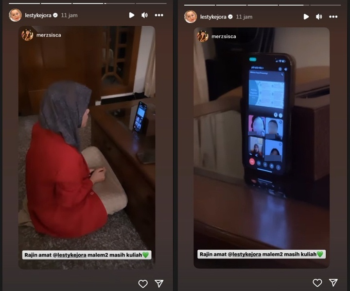 Pekerja Keras, Lesti Kejora Terciduk Ikut Kuliah Malam-Malam Bikin Kagum
