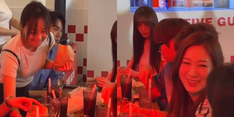 Lee Sung Kyung dan Yoo Yeon Seok duduk berhadapan di acara restoran