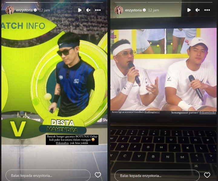 Enzy Storia Goda Desta Banyak Gaya di \'Lagi Lagi Tenis\' Enzy Storia Goda Desta Banyak Gaya di \'Lagi Lagi Tenis\'