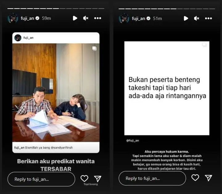 Usai Dikabarkan Somasi Mantan Rekan Kerja, Fuji An: Harus Dikasih Pelajaran Biar Tahu Diri