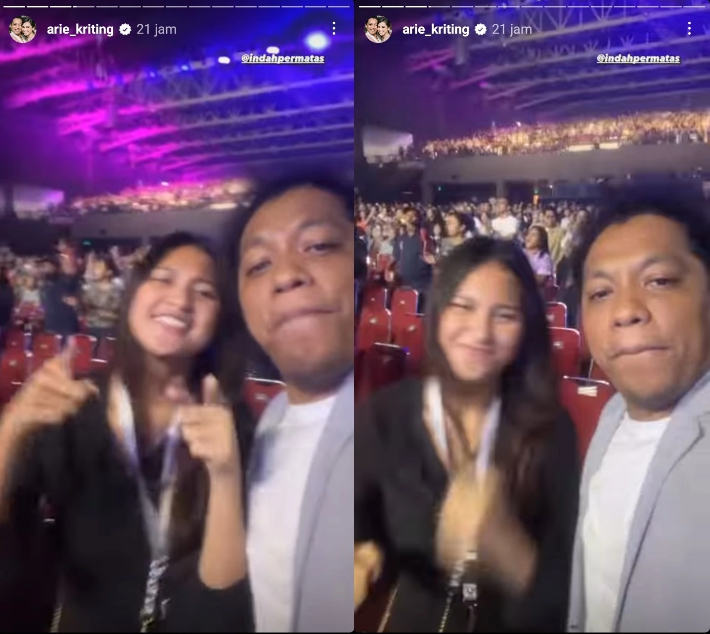 Indah Permatasari dan Arie Kriting
