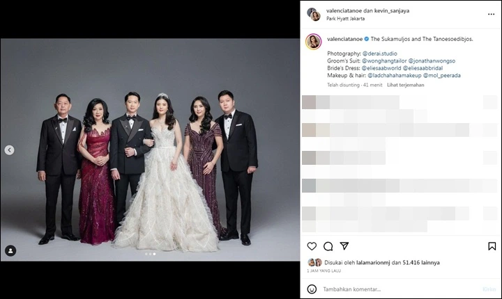 Valencia Tanoe Pamer Foto Keluarga Bak Royal Family, Kecantikan Ibu Kevin Sanjaya Curi Perhatian