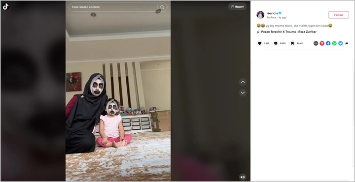 Ria Ricis Dikira Bikin Moana Takut Gegera Filter Pocong, Faktanya di Luar Dugaan
