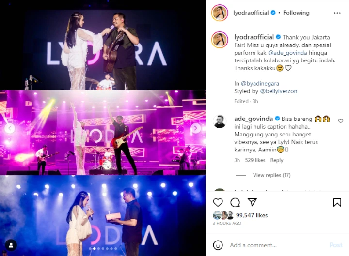 Tangis Lyodra Pecah di-Prank Kala Manggung, Kemunculan Ade Govinda Buat Syok