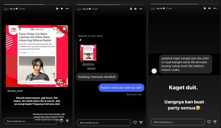Fuji An Sentil Eks Rekan Kerja Maruk, Alasannya Nyesek