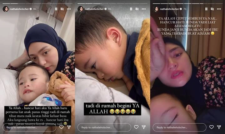 Hati Nathalie Holscher Hancur Lihat Adzam Panas Tinggi Hingga Mulut Keluar Busa