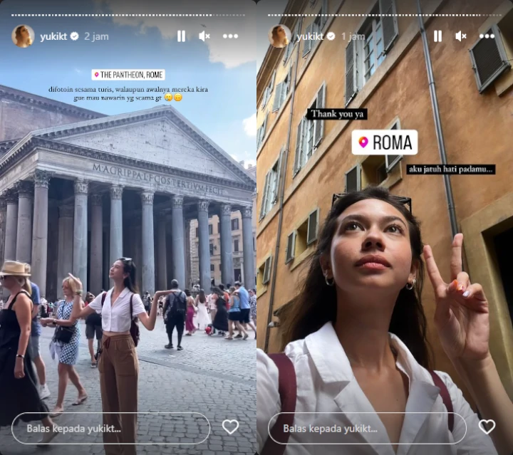 Jalan-Jalan Sendiri ke Roma, Yuki Kato Sempat Dikira Penipu Oleh Turis Lain Jalan-Jalan Sendiri ke Roma, Yuki Kato Sempat Dikira Penipu Oleh Turis Lain