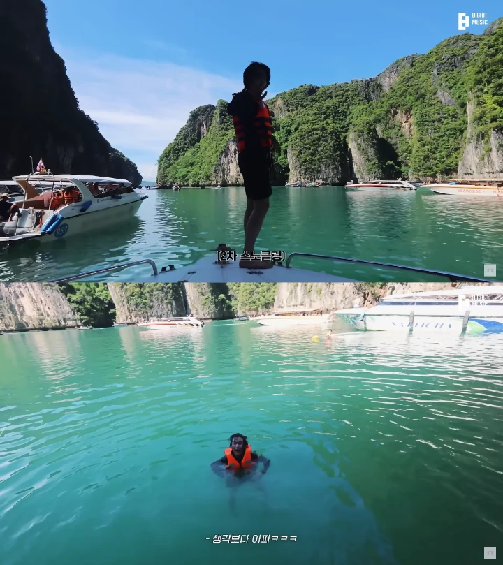 Semangat Snorkling, Suga BTS Alami Hal Tak Terduga Saat Nyebur ke Laut