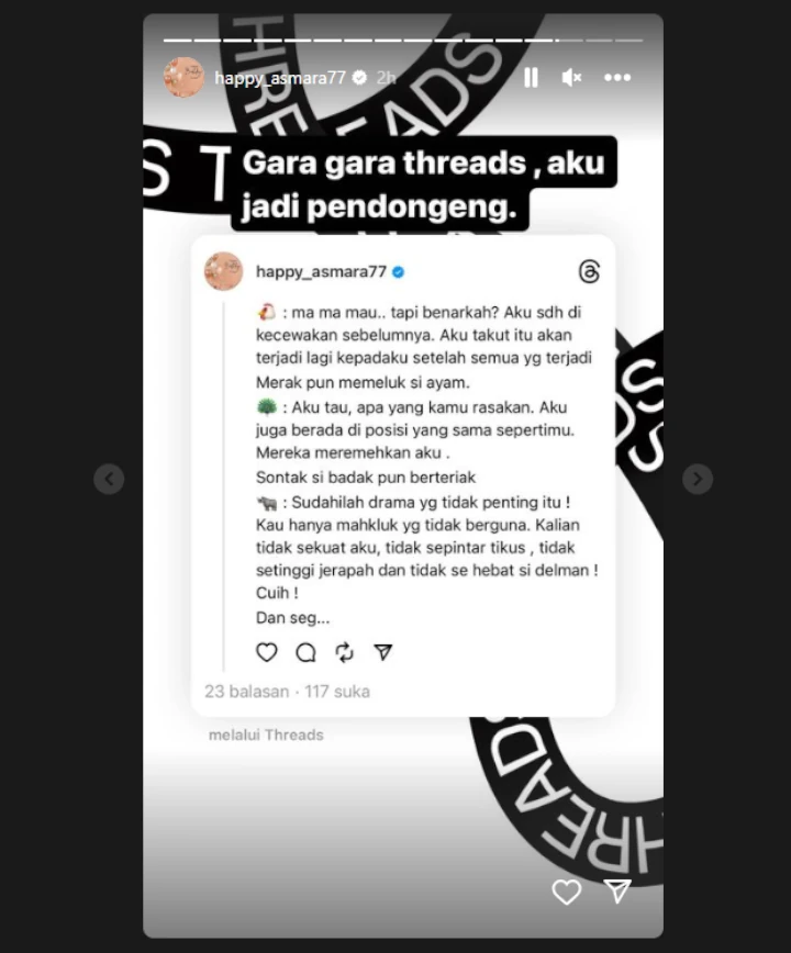 Curhatan Pilu Happy Asmara di Threads Simpan 3 Poin Penting