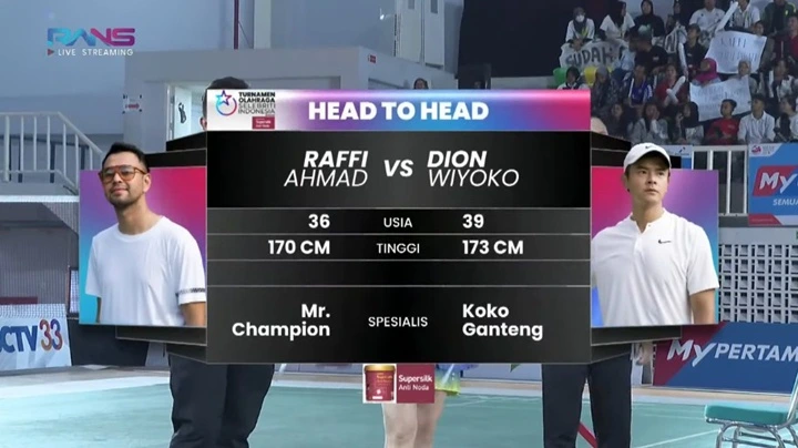 Jadi Champion, Raffi Ahmad Sukses Kalahkan Dion Wiyoko di Turnamen Olahraga Selebriti Indonesia